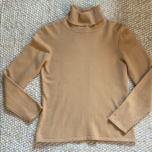 Camel Cashmere TurtleNeck Sweater